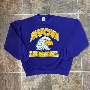 Avon Eagles High School Jerzees Nublend Sweatshirt Crewneck Size Large Vintage